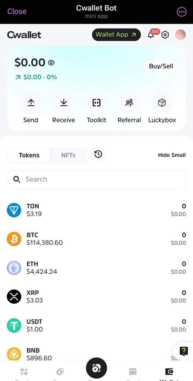 Cwallet Bot — Pratinjau 1