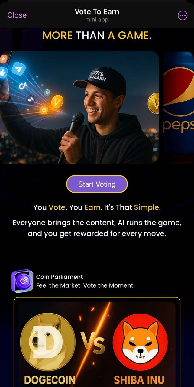 Vote To Earn — Pratinjau 2