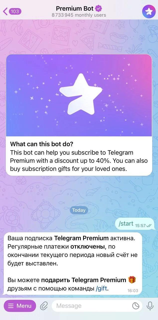 Premium Bot — Preview 2