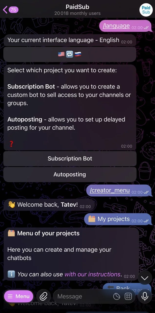 PaidSub — Aperçu 2