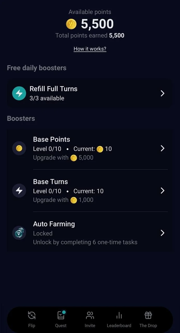 WOW3 Coin Flip — Aperçu 2