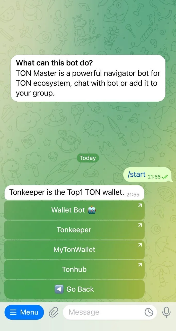 TON Master Bot — Pratinjau 2