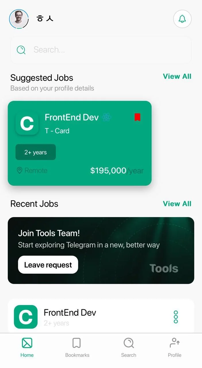 T - Card - Job Search App — Preview 1