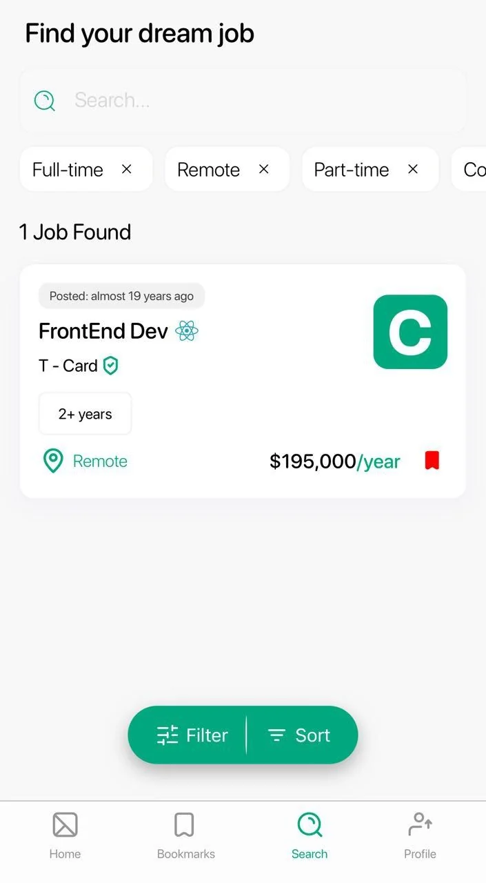 T - Card - Job Search App — Preview 3