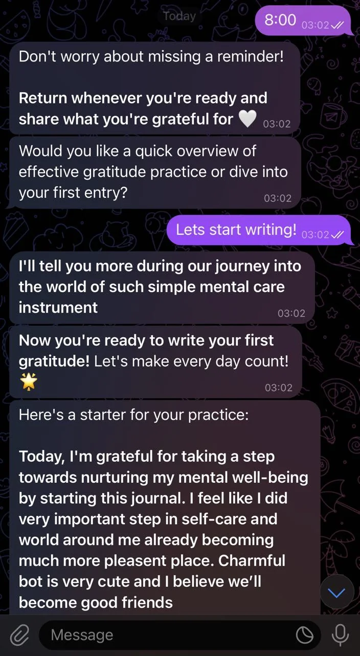 Grace – gratitude practice assistant — Preview 2