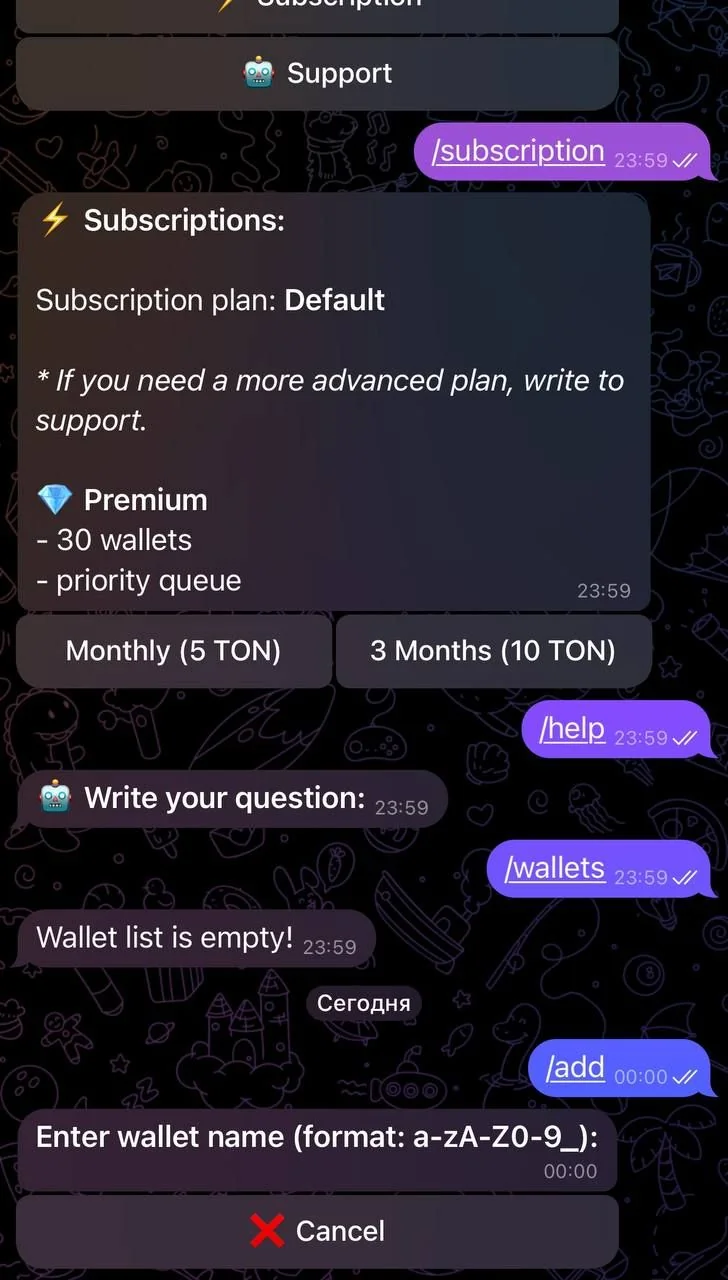 TON Wallet Tracker 🤖 — Pratinjau 2