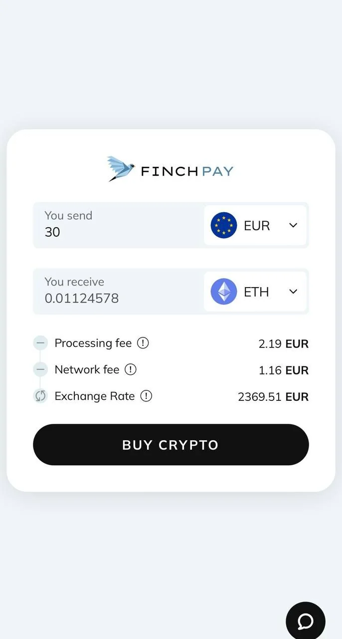 FinchPay Buy Crypto Bot — Preview 1
