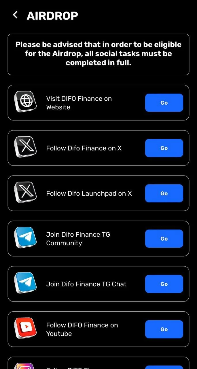 Difo Finance Airdrop Bot — Pratinjau 2