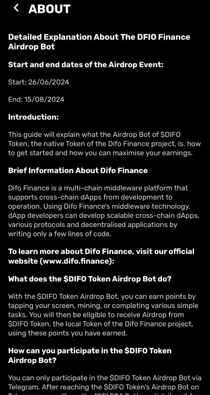 Difo Finance Airdrop Bot — Pratinjau 3