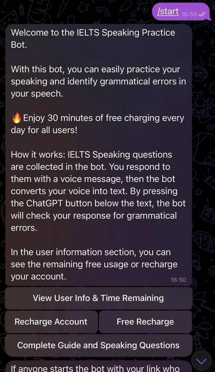 English IELTS Speaking Bot — Preview 1