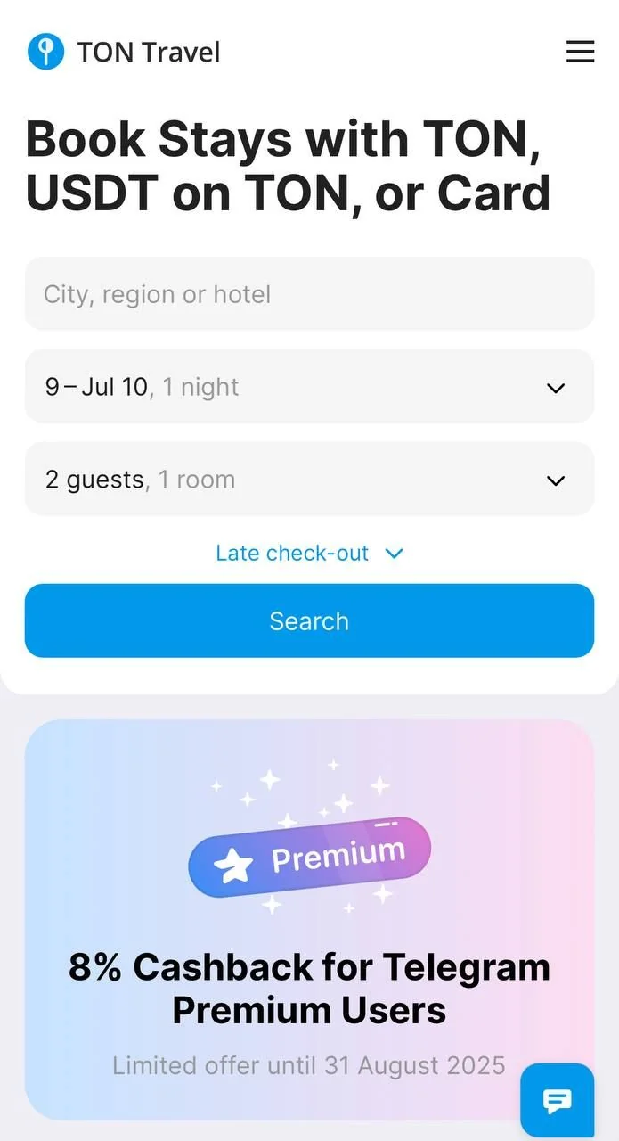 TON Travel — Preview 1