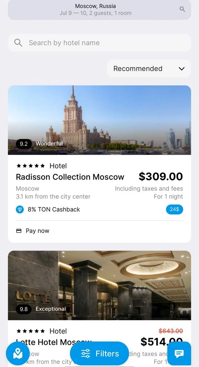 TON Travel — Preview 2