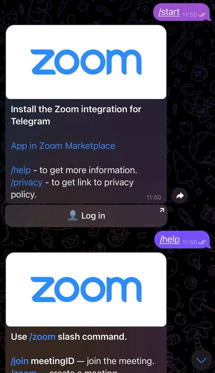 Telegram for Zoom — Превью 1