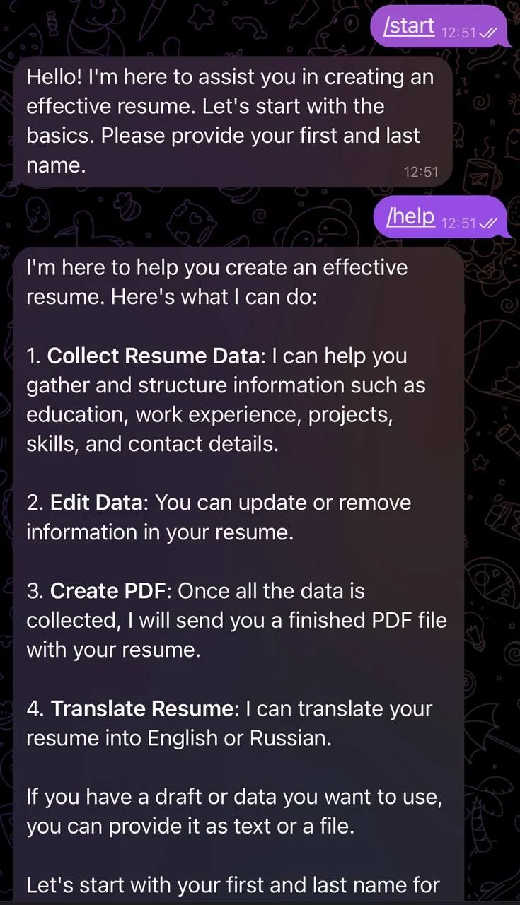 CV Bot — Preview 1