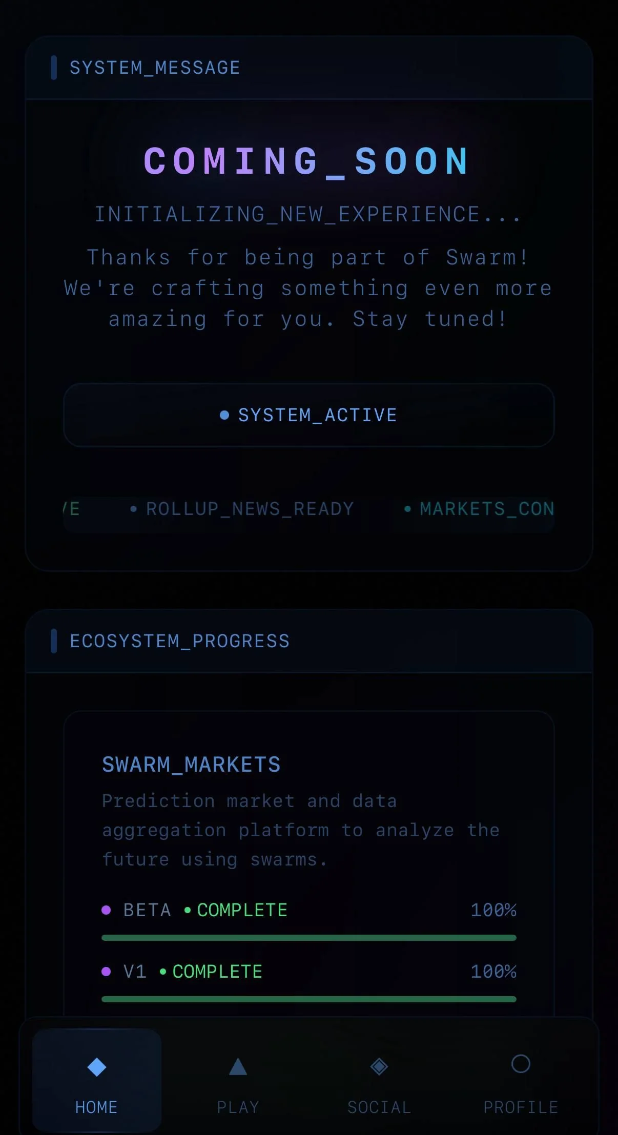Swarm — Pratinjau 1