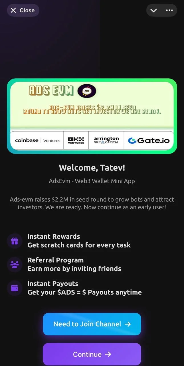 Ads EVM — Preview 1