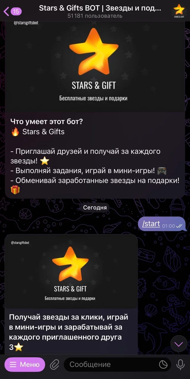 Stars & Gifts BOT — Preview 1