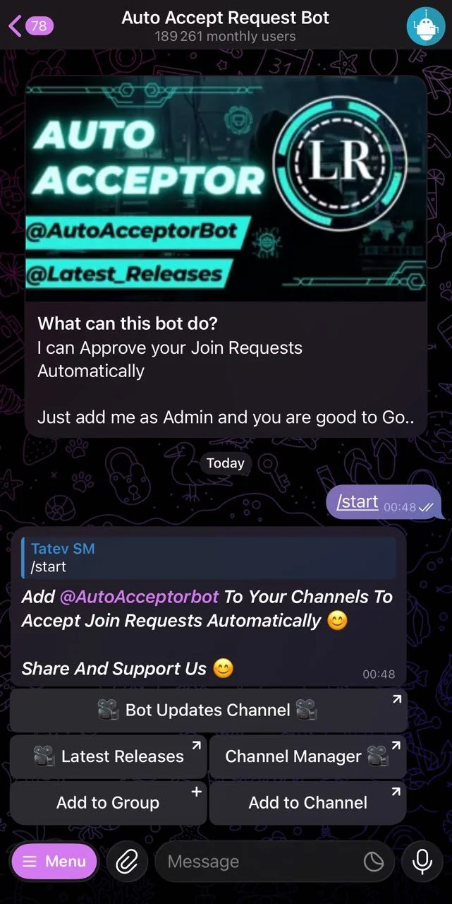 Auto Accept Request Bot — Превью 1