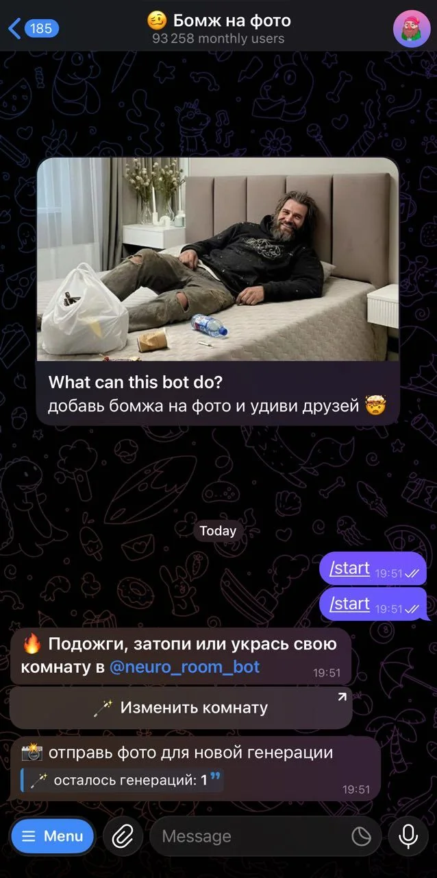 🥴 Homme sans abri sur la photo — Aperçu 1