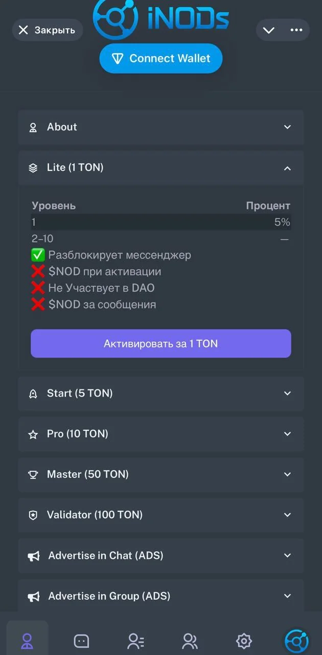 iNODs - Web3, end-to-end crypto messenger — Перегляд 2