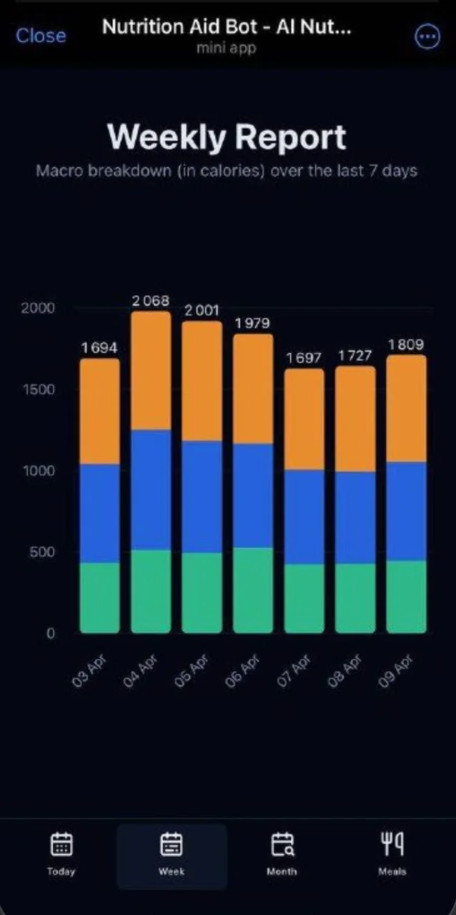 Nutrition Aid Bot - AI Nutrition Tracker 🍎 — Pratinjau 2