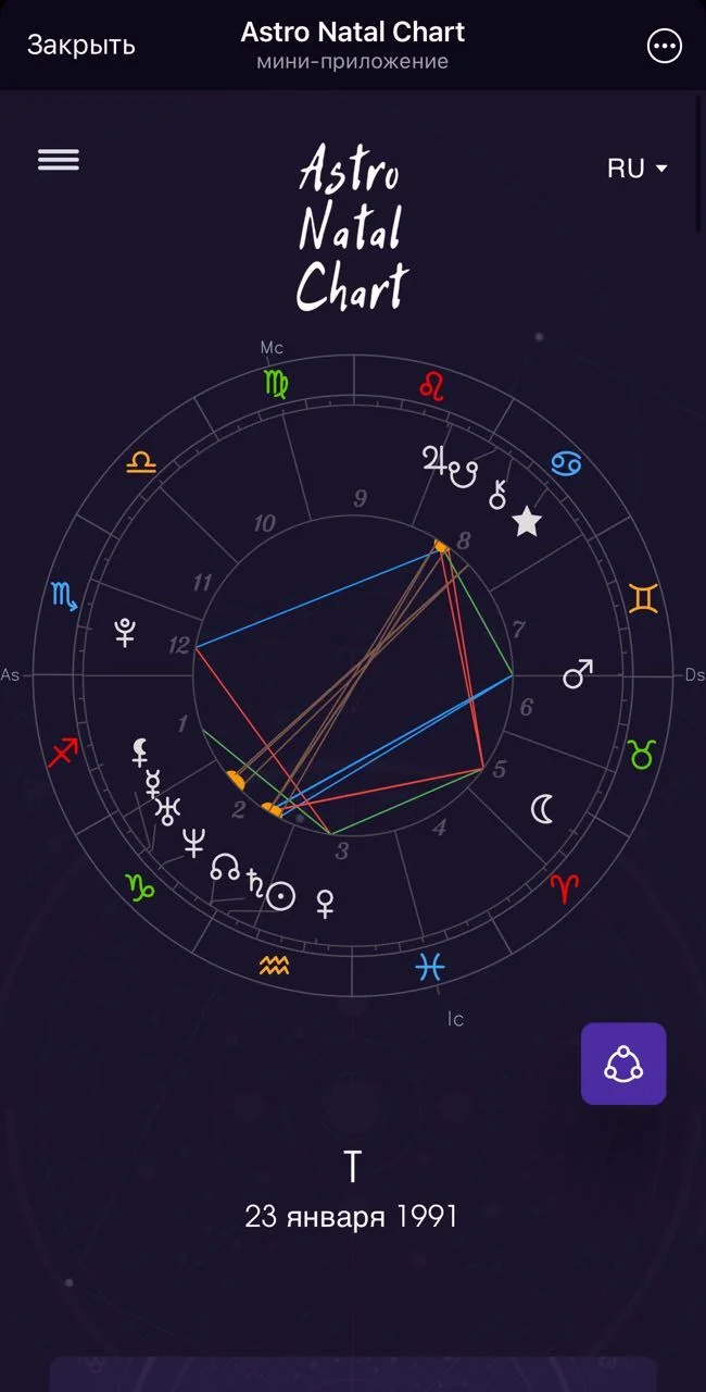 Astro Natal Chart — Preview 1