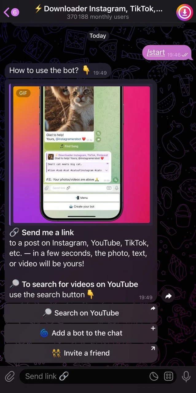 ⚡️Downloader Instagram, TikTok, Pinterest — Preview 2