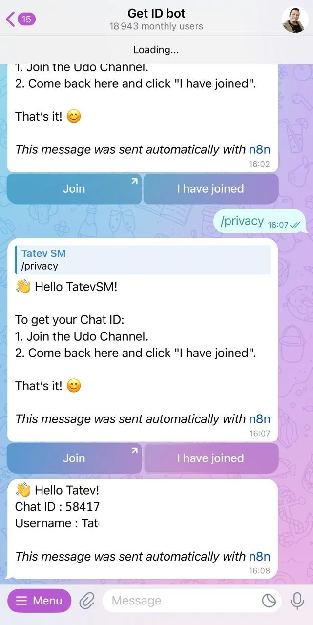 Get ID bot — पूर्वावलोकन 2