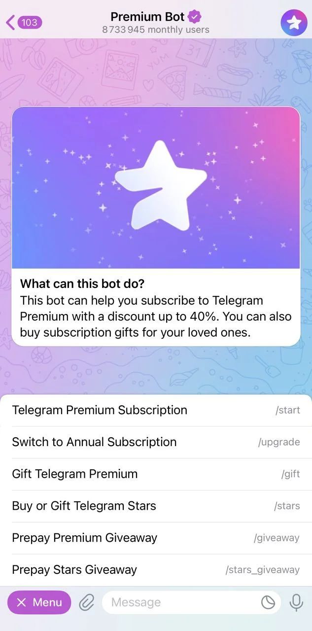 Premium Bot — Preview 1