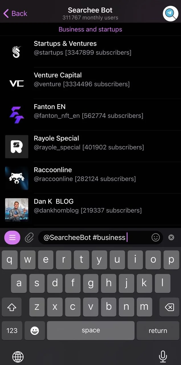 Searchee Bot — Превью 1