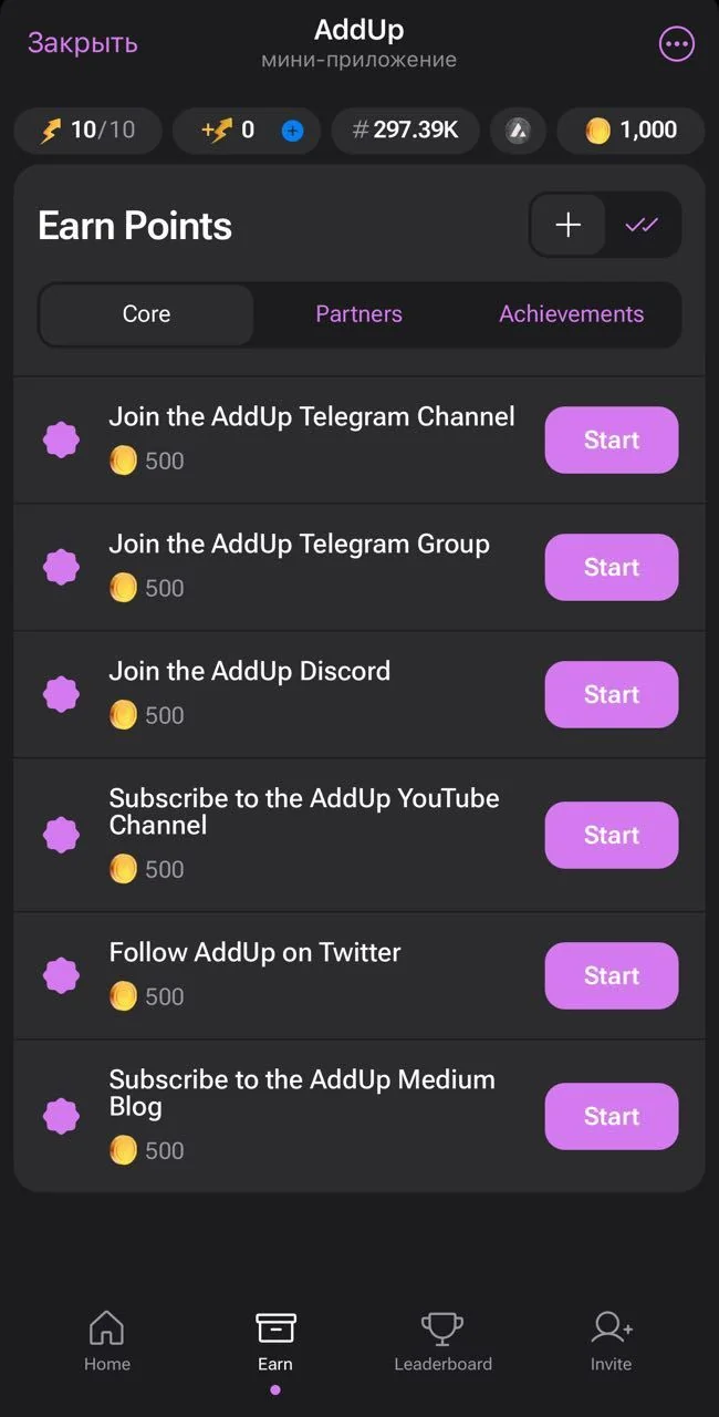 AddUp — Preview 2