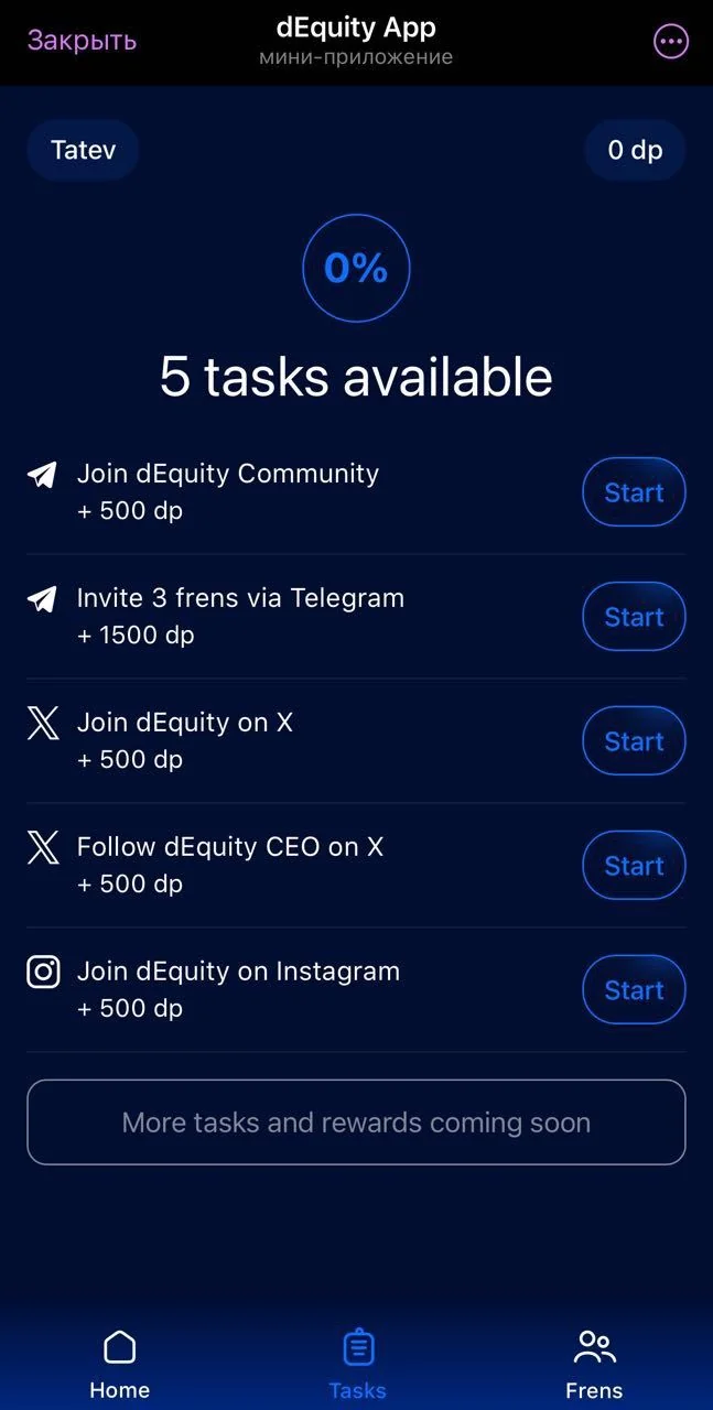 dEquity App — Preview 4