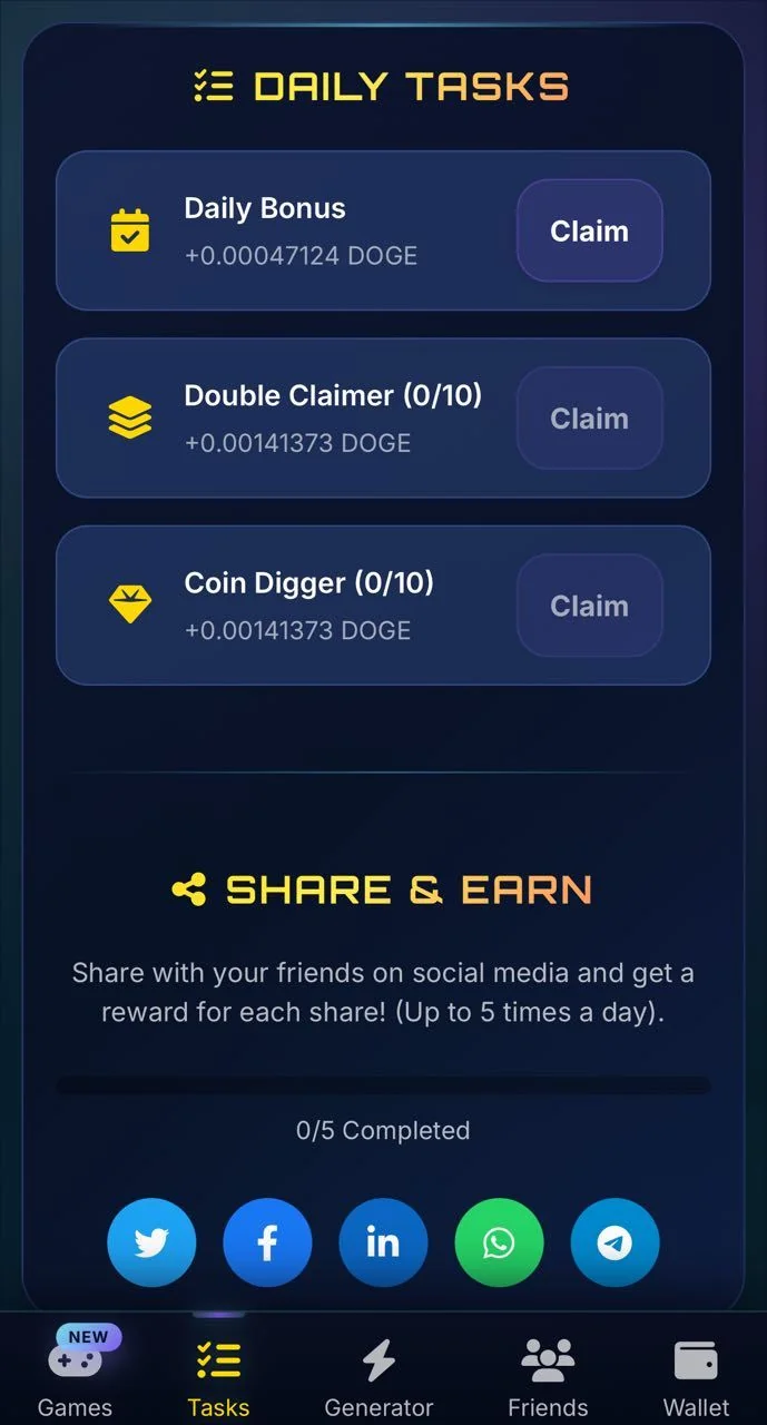 Dogecoin Generator — पूर्वावलोकन 3