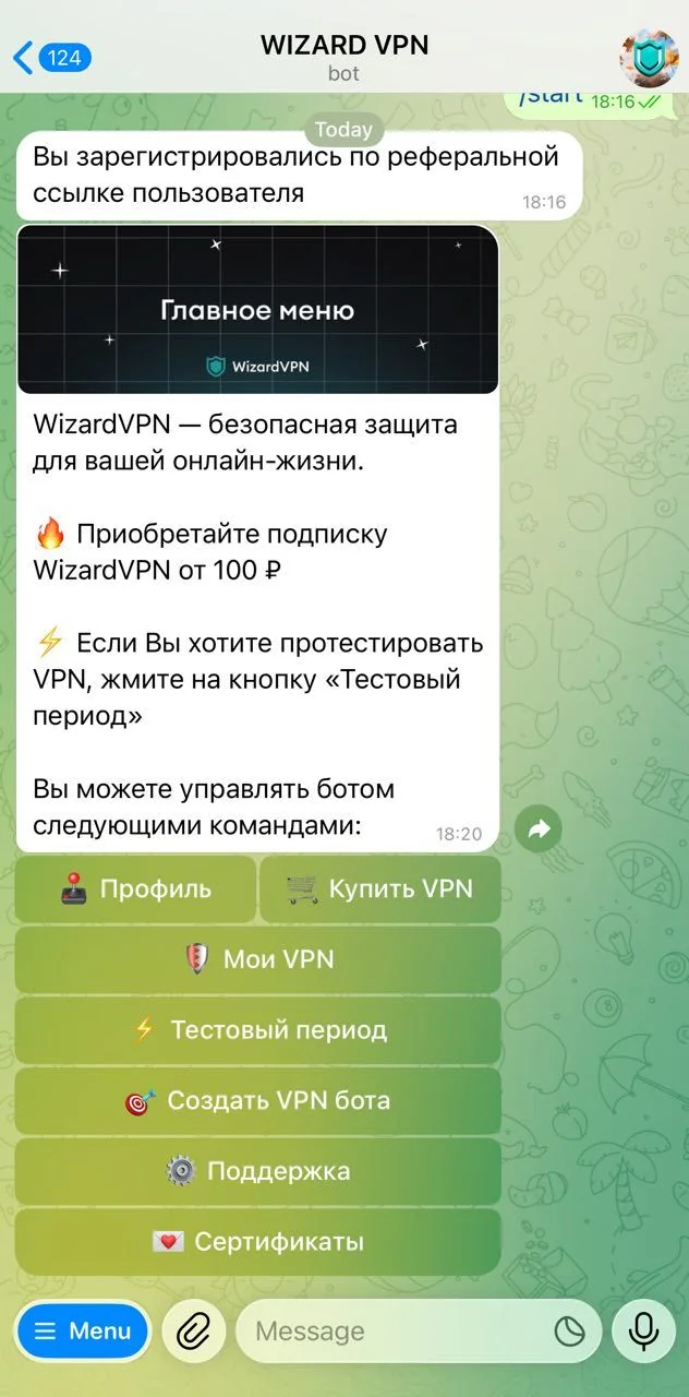 WIZARD VPN — Aperçu 2