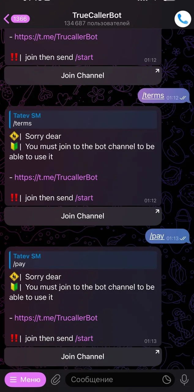 TrueCallerBot — Preview 1