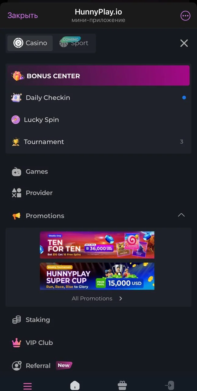 HunnyPlay Bot — Pratinjau 2