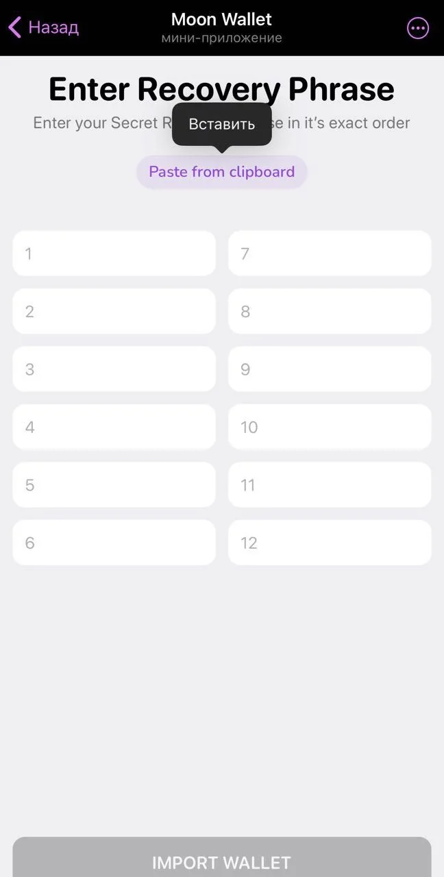 Moon Wallet — पूर्वावलोकन 3