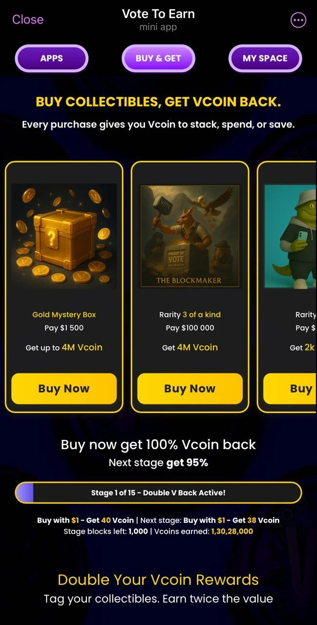 Vote To Earn — Pratinjau 3
