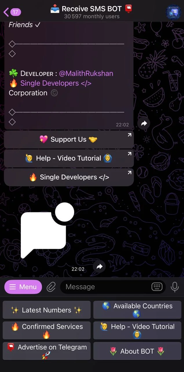 📥 Receive SMS BOT 📮 — Превью 2