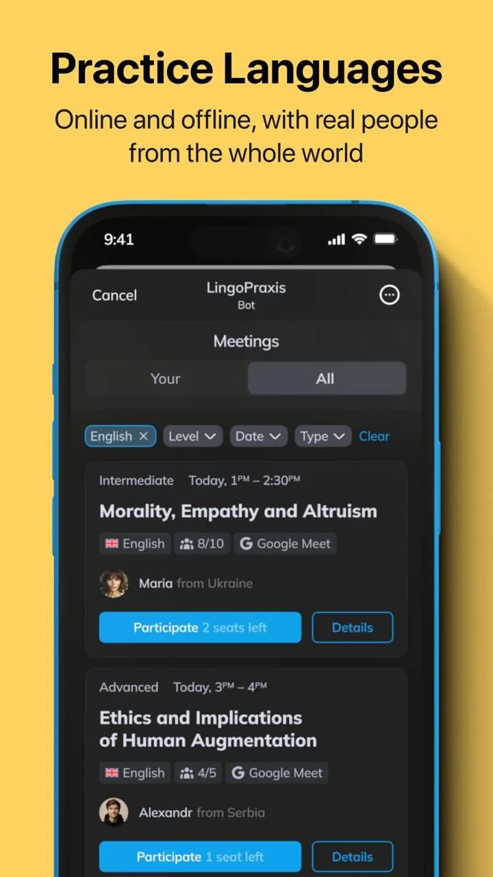LingoPraxis: Speaking Club — Preview 2