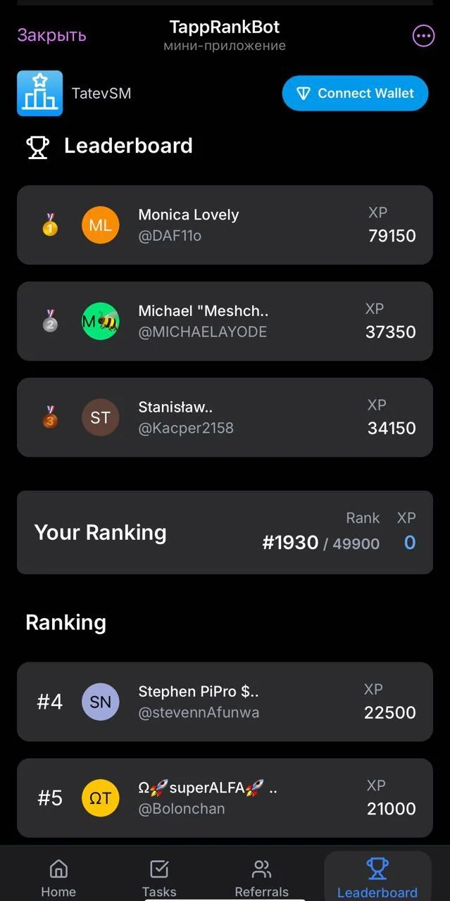 TappRankBot — Preview 4