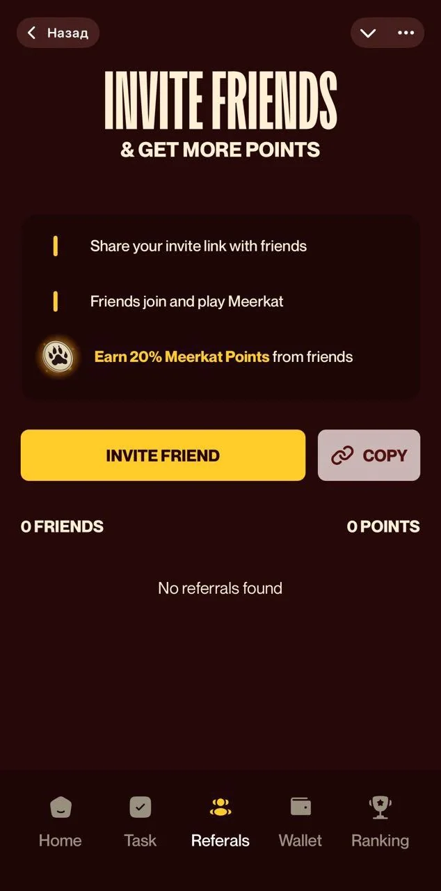 Meerkat Miniapp — Pratinjau 4