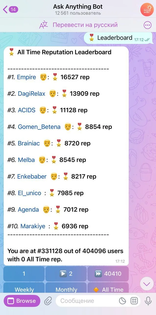 Ask Anything Bot — Превью 4