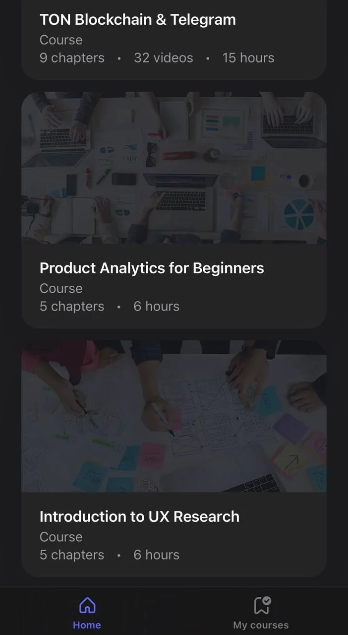 Target Courses App — Preview 1
