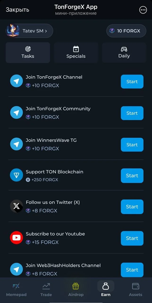 TonForgeX App — Preview 5