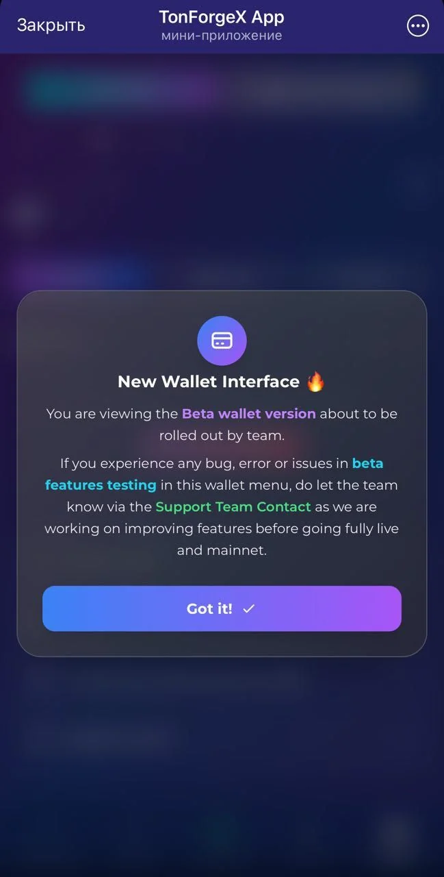 TonForgeX App — Preview 4