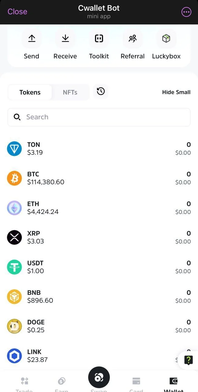 Cwallet Bot — Pratinjau 5